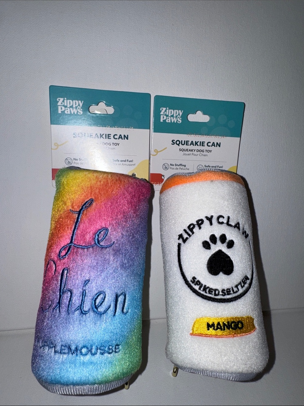 Zippy Paws Dog Toys - Le Chien Pupplemousse & Zippy Claw Spiked Seltzer